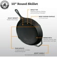 thumbnail image 4 of 10-1/4 Inch Round Medium Pre-Seasoned Cast Iron Skillet, 4 of 7