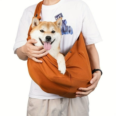 Dog Sling Carrier Bag  Pet Shoulder Crossbody Bag  Portable Hands Free Double Sided Dog Travel Bag For Outdoor Supply
