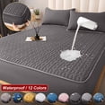 thumbnail image 2 of Protector de colchón grueso impermeable, sábanas ajustables, fundas de cama, almohadilla antibacteriana para cama de 150x200, 160x200, 180x200, 2 of 4