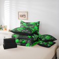 thumbnail image 5 of Manfei Fashion Splash Graffiti Twin Bedding Sets 7-Piece for Kids, Green Camouflage Bedding Comforter Set, Chic Abstract Ombre Reversible Sheet Sets, Breathable Home Decor, 5 of 7