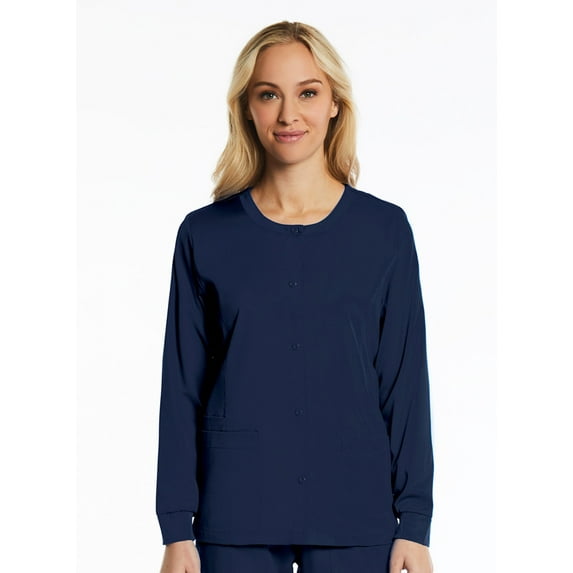 Elements Women's EL9405 Basic Snap Scrub Jacket Navy X-Small