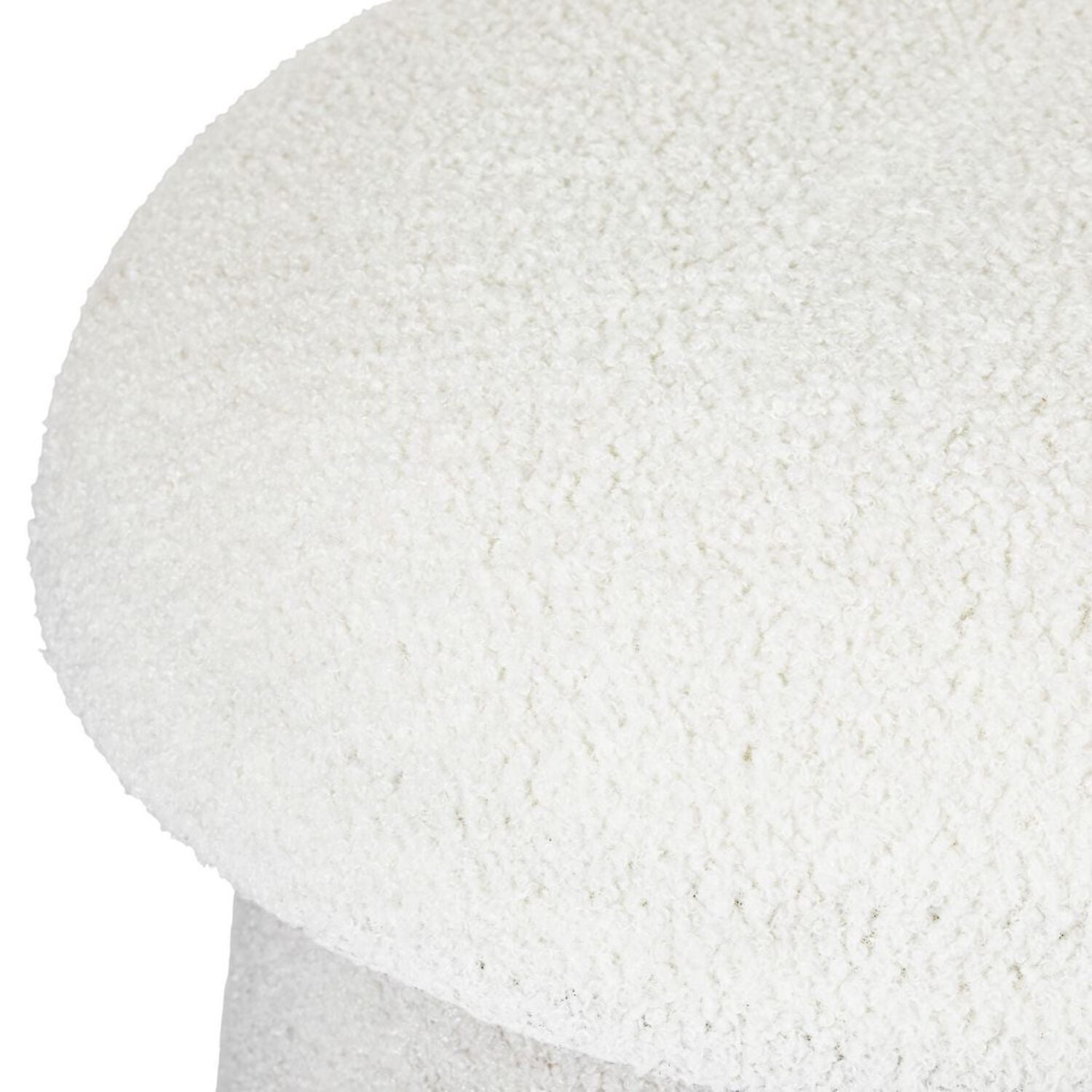 Aria Home Modern Fabric Mushroom Storage Ottoman Footrest Accent Seat Living Room, Cream