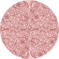 thumbnail image 1 of Ahgly Company Tapis Rond Lavable en Machine Intérieur Transitionnel Rouge, 3 Pieds Rond, 1 of 7