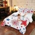 thumbnail image 4 of Manfei Star Firework Full Size Bedding Sets, Patriotic Sketch Full Size Bed in a Bag, White, Polka Dots Reversible 7 Pieces, 4 of 6