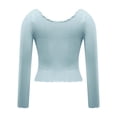 thumbnail image 4 of Buigttklop Womens Long Sleeve Shirts Basic Crop Tops Fall Fashion Layering Workout Slim Fitted Y2K Tops, 4 of 4