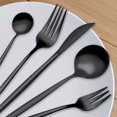 thumbnail image 3 of Juego de cubiertos LAIION Black Silverware 30 piezas de acero inoxidable, 3 of 7