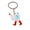 White, variant on Acrylic Rooster Chicken Keyring Pendant for Women Girls Key Rings Handbag Accessories Decoration