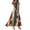 Beige, variant on Women's Patriotic Star Print V-Neck Short Sleeve Maxi Dress, Flowing A-Line Summer Casual Dress for 4th of July & Beach Vacations,Black L
