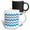 Multicolor, variant on 3drose, Chevron Pattern in Blue and Dusky Pink, 11oz Mug