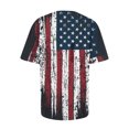 thumbnail image 4 of T-Shirts d'Été pour Femmes Grande Taille en Liquidation, T-Shirts d'Été Décontractés à Col Rond à Manches Courtes, Imprimé Drapeau, Coupe Ajustée, Hauts Basiques, Tees, Blouses, T-Shirt à Col en V pour Femmes en Liquidation, 4 of 6