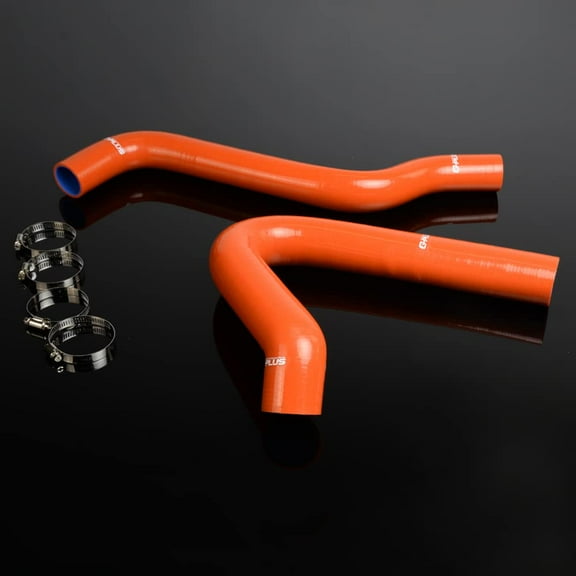 Silicone Coolant Radiator Hose Kit,Fit for 67-72 Chevy C/K Series C10 Pickup Deep Orange with Clamps