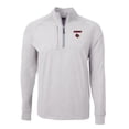 thumbnail image 2 of Men's Cutter & Buck  Heather Gray Louisville Cardinals Big & Tall Adapt Eco Knit Quarter-Zip Pullover Top, 2 of 3