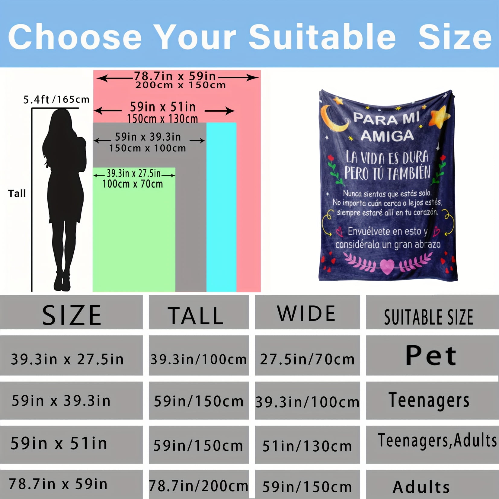 1pc Women' Secret Santa Christmas Birthday Gift Blanket Cozy Flannel Bedspread Suitable for Seasons Machine Washable Soft Warm Bed Covering for Women Special Occasions