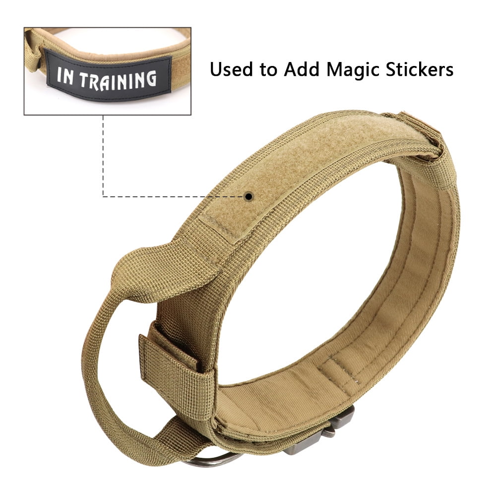 DABEI Military-Grade Tactical Dog Collar with Handle - Heavy Duty Collar for Medium and Large Dogs - Provides Ultimate Control and Comfort