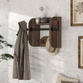 thumbnail image 3 of Mack Wood Reclaimed Oak Decorative Wall Rack with 4-Hook, 3 of 16
