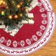 thumbnail image 5 of Falda del árbol de Navidad Árbol de Navidad Falda del árbol de punto Decoraciones navideñas Falda roja del árbol de Navidad, 5 of 5