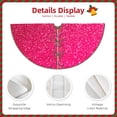 thumbnail image 3 of Defioc Rose Red Glitter for Christmas Tree Skirt Snowman Xmas Tree Skirt Farmhouse Christmas Decorations Tree Mat for Holiday Party Decor-36", 3 of 6