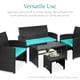 thumbnail image 5 of Conjunto de 2 Otomanas de Mimbre Mejor Opción Productos Negro/Verde Azulado, 5 of 8