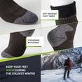 thumbnail image 4 of 5 Pairs Merino Wool Hiking Socks Warm Thermal Winter Cozy Cushioned Moisture Wicking Socks for Women & Men, 4 of 6