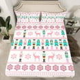 thumbnail image 2 of Castle Fairy Christmas Nutcracker Girl 3pcs Twin Sheet Sets,Animal Deer Twin Fitted Sheet,Happy New Year Breathable Flat Sheet,Luxury Bedroom Decor, 2 of 7