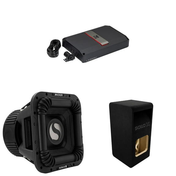 Kicker SOLOX 49L7X122 12" Subwoofer & Enclosure with LX3000.1 Mono Amplifier