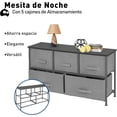 thumbnail image 2 of Cajonera Bluelander, 5 Cajones, 2 Niveles y 1 Repisa, Estructura Acero, Gris Oscuro, 2 of 5