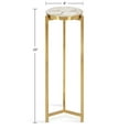 thumbnail image 5 of Kate and Laurel Aguilar Modern Drink Table, 9 x 9 x 23, Natural Stone and Gold, Genuine Quartz Accent Table for Small Spaces, 5 of 8