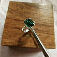 thumbnail image 5 of 2Ct Lab Created Emerald Women's Engagement Ring Emerald Cut 14K White Gold Plated, 5 of 5