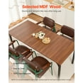 thumbnail image 2 of VEVOR 71in Rectangle Dining Table Wood Kitchen Table for 6-8 Person Brown (Only Table), 2 of 9