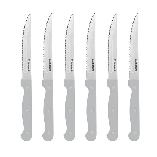 Juego de cuchillos para carne Cuisinart C77TR-6PSKG con hojas de acero, 6 piezas, gris