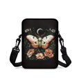 thumbnail image 2 of Psesaysky Moth Moon Floral Cross Body Bags, Lightweight Stretch Polyester Sling Satchel for Daily Commute and Travel, 2 of 7