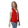 thumbnail image 6 of TOPTIE 5 Pack No Pocket Unisex Vest Peasant Costume Vest Volunteer Work Vest-Red-3XL, 6 of 7