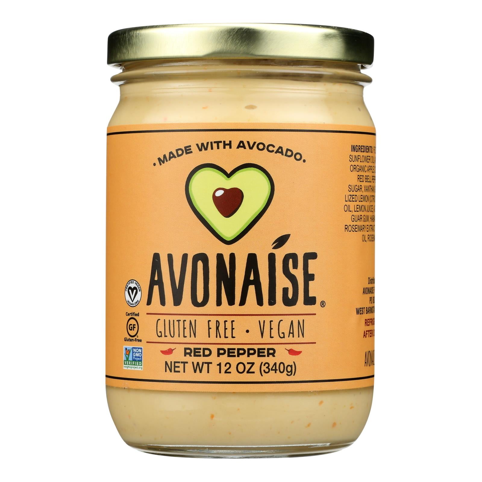 Avonaise, Vegan Mayonnaise Alternative, Spicy Red Pepper, 12 oz