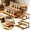 A, variant on 3-Tier Bamboo Step Shelf Organizer Spice Rack Organizer Stable Bamboo Tiered Organizer for Home Use Living Room Decor Display Shelf