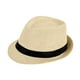 thumbnail image 3 of Sombrero Panamá para hombre y mujer, informal, de verano, para acampar, playa, mochileros, viajes cortos. Amarillo, 3 of 9