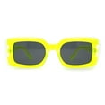 thumbnail image 1 of Mod Rectangle Minimal Pop Color Womens Sunglasses Yellow Solid Black, 1 of 4