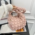 thumbnail image 1 of Bolso de nube para mujer, bandolera informal de nailon acolchado de gran capacidad (rosa), 1 of 8