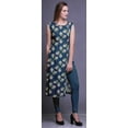 thumbnail image 3 of Bimba Printed Straight Tunic DressesÂ&nbsp;ForÂ&nbsp;Women Sleeveless Side Slit Kurti, 3 of 6