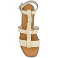 thumbnail image 4 of Journee Womens Eleanora Multi Strap Flat Sandals, 4 of 9