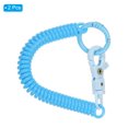 thumbnail image 3 of 2pcs Retractable Coil Spring Keychain with Lobster Clasp Ring 17.5cm Light Blue 2 Pcs, 3 of 6