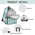 thumbnail image 4 of Unicorn and Cloud Blue Pattern Cute School Backpack Bag for School with Padded Back and Adjustable Shoulder Straps 15.25"x11.5"x5.25", 4 of 5