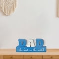 thumbnail image 2 of Maison Concepts Wood Block Dad The Best In The World (Blue) 9.06" X 0.79" X 4.17", 2 of 3