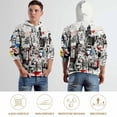 thumbnail image 6 of LAOLIUSN Men’s Graffiti Hoodie All-Over Print 3D Abstract Streetwear Graphic Pullover Sweatshirt, Stretch Fabric, S–4XL, 6 of 7