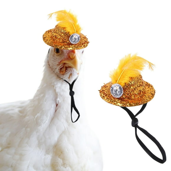 Funny Hats For Small Animals Pet Chicken Hats For Hens Tiny Pets Funny Chicken Accessories Feather Top Hat