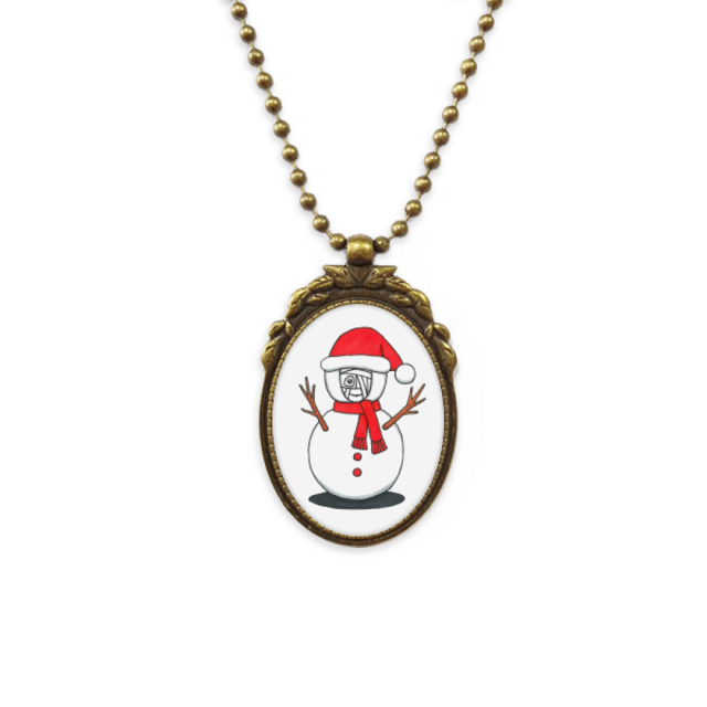 Christmas Snowman Horus bufanda Branch Collar Colgante Vintage de bronce antiguo de joyeria de lujo de regalo Unbranded M