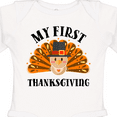 thumbnail image 4 of Inktastic My First Thanksgiving Cute Turkey Pilgrim Hat Boys or Girls Long Sleeve Baby Bodysuit, 4 of 5