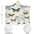 thumbnail image 3 of Wearable Blanket,Butterfly Text Leaf Pattern Hooded Wearable Flannel Blanket for Adults & Teens,Winter Poncho Shawl Wrap Cape Cozy Anti-Pill,50"x60", 3 of 5