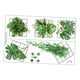 thumbnail image 3 of 2 adhesivos de pared 3D de PVC con diseño de plantas verdes vívidas en cuadrícula. Estilo A, 3 of 9