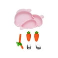 thumbnail image 2 of RuiJiao Clearance Shaped Siliconer Divided Dinner Multifunctional Children's Non Slip Tableware Set Easy To Clean Dishwasher And Microwave Safe, 2 of 6