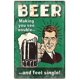 thumbnail image 1 of Diseño de logotipo de cerveza retro en lata de metal para pared. Tamaño: 8 x 12 pulgadas, 1 of 4